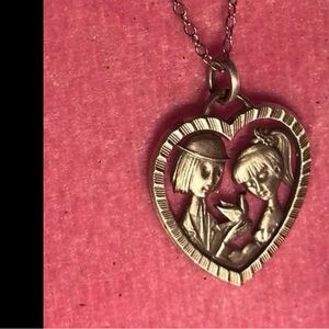 Romantic Silver Heart Pendant Necklace